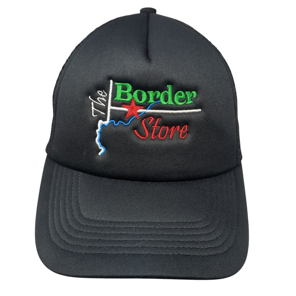 The Border Store Snapback Trucker Hat Black One Size Adjustable Mother Trucker